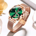 OLEVS 5189 Women Heart Shape Waterproof Quartz Watch(Green)