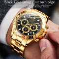 OLEVS 6638 Men Multifunctional Luminous Waterproof Mechanical Watch(Black)
