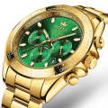 OLEVS 6638 Men Multifunctional Luminous Waterproof Mechanical Watch(Green)