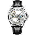 OLEVS 6661 Men Fashion Luminous Waterproof Mechanical Watch(White + Silver)