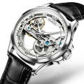 OLEVS 6661 Men Fashion Luminous Waterproof Mechanical Watch(White + Silver)
