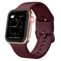 For Apple Watch Series 8 41mm Pin Buckle Silicone Watch Band(Wine Red)