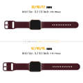 For Apple Watch Series 8 41mm Pin Buckle Silicone Watch Band(Wine Red)