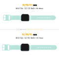 For Apple Watch Series 8 45mm Pin Buckle Silicone Watch Band(Mint Green)