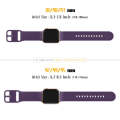 For Apple Watch Series 8 45mm Pin Buckle Silicone Watch Band(Dark Purple)