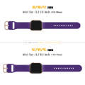 For Apple Watch SE 2022 40mm Pin Buckle Silicone Watch Band(Purple)