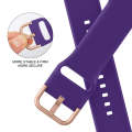 For Apple Watch SE 2022 44mm Pin Buckle Silicone Watch Band(Purple)