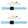 For Apple Watch SE 2022 44mm Pin Buckle Silicone Watch Band(Light Blue)