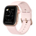 For Apple Watch Series 7 41mm Pin Buckle Silicone Watch Band(Pink Sand)