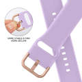 For Apple Watch Series 7 41mm Pin Buckle Silicone Watch Band(Lavender)