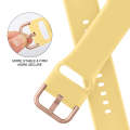 For Apple Watch Series 7 45mm Pin Buckle Silicone Watch Band(Yellow)