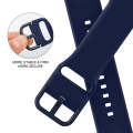 For Apple Watch Series 7 45mm Pin Buckle Silicone Watch Band(Midnight Blue)