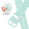 For Apple Watch SE 40mm Pin Buckle Silicone Watch Band(Mint Green)
