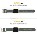 For Apple Watch SE 40mm Pin Buckle Silicone Watch Band(Olive)