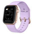 For Apple Watch SE 40mm Pin Buckle Silicone Watch Band(Lavender)