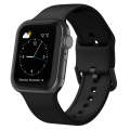 For Apple Watch SE 44mm Pin Buckle Silicone Watch Band(Black)