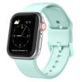 For Apple Watch Series 6 40mm Pin Buckle Silicone Watch Band(Mint Green)