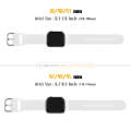 For Apple Watch 5 44mm Pin Buckle Silicone Watch Band(White)