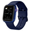 For Apple Watch 5 44mm Pin Buckle Silicone Watch Band(Midnight Blue)