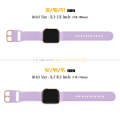 For Apple Watch 5 44mm Pin Buckle Silicone Watch Band(Lavender)