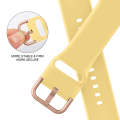 For Apple Watch Series 5 40mm Pin Buckle Silicone Watch Band(Yellow)