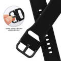 For Apple Watch Series 4 44mm Pin Buckle Silicone Watch Band(Black)