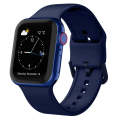 For Apple Watch Series 3 38mm Pin Buckle Silicone Watch Band(Midnight Blue)