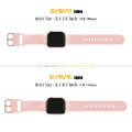 For Apple Watch Series 3 42mm Pin Buckle Silicone Watch Band(Pink)