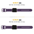 For Apple Watch Series 3 42mm Pin Buckle Silicone Watch Band(Dark Purple)