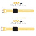 For Apple Watch Series 2 42mm Pin Buckle Silicone Watch Band(Yellow)