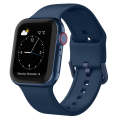 For Apple Watch 38mm Pin Buckle Silicone Watch Band(Abyss Blue)