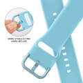 For Apple Watch Series 9 41mm Pin Buckle Silicone Watch Band(Light Blue)