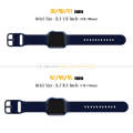 For Apple Watch Series 9 41mm Pin Buckle Silicone Watch Band(Midnight Blue)