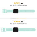 For Apple Watch Series 9 45mm Pin Buckle Silicone Watch Band(Mint Green)