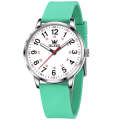 OLEVS 9953 Women Simple Silicone Strap Waterproof Quartz Watch(Green)