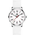 OLEVS 9953 Women Simple Silicone Strap Waterproof Quartz Watch(White)