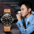 OLEVS 9962 Men Multifunctional Waterproof Quartz Watch(Gold + Brown)