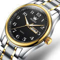 OLEVS 5567 Men Steel Strap Waterproof Quartz Watch(Black)