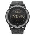 NORTH EDGE ALPS Outdoor Waterproof Men Carbon Fiber Digital Nylon Strap Smart Sports Watch(Black)