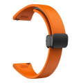 For Samsung Galaxy Watch 6 / 6 Classic Magnetic Black Buckle Slim Silicone Watch Band(Orange)