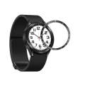 For Samsung Galaxy Watch6 Classic 43mm E Style Smart Watch Steel Ring Protective Frame(Black)