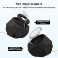 Diamond-shaped 2 in 1 Wireless Charging Silicone Base(Black)