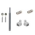 For Switch JoyCon Handle Metal Lock Replacement Parts, Spec:Silver Lock+Spring+Screwdriver