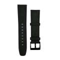 22mm Universal Retro Texture Leather Watch Band(Black)
