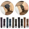22mm Universal Retro Texture Leather Watch Band(Black)