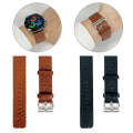 22mm Universal Buffalo Leather Watch Band(Black)