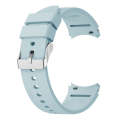 For Samsung Galaxy Watch 6 Solid Color Silicone Silver Buckle Watch Band(Light Blue)