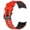 For Samsung Galaxy Watch 6 Sports Two Color Silicone Watch Band(Red+Black)