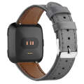 For Fitbit Versa 2 / Fitbit Versa / Fitbit Versa Lite Leather Watch Band with Round Tail Buckle(G...