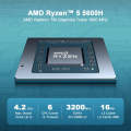 GXMO H56 Windows 11 AMD R5-5600H Mini PC NVME SSD WiFi6 Mini Desktop Computer, Specification:16GB...